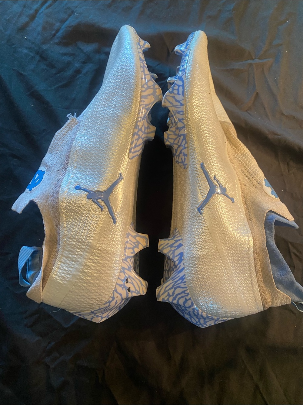 Nike Jordan Vapor Edge Pro 360 UNC Tar Heels Football Cleats Mens 12 DB0438-105